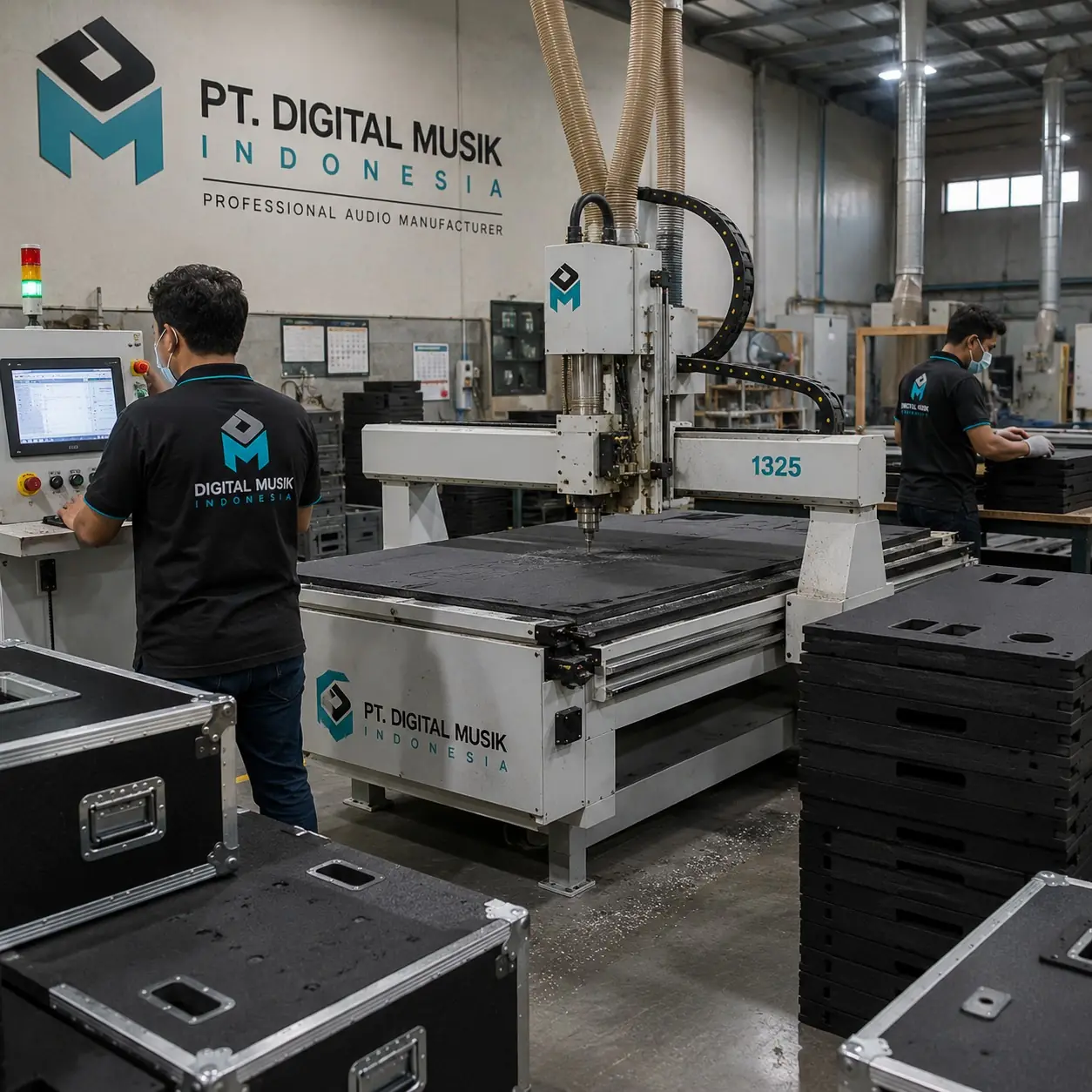 Proses CNC cutting di workshop