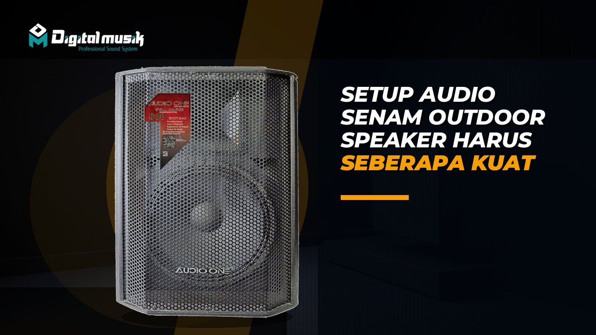 Setup speaker profesional untuk acara senam outdoor di lapangan terbuka