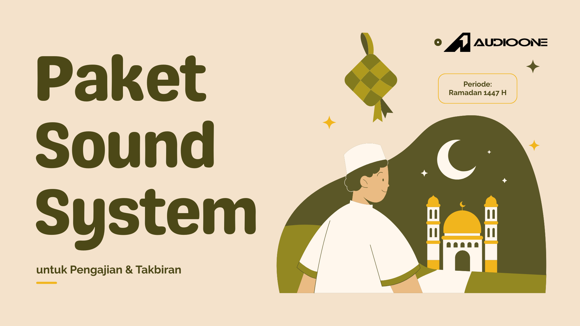 Paket sound system pengajian takbiran lengkap dan profesional