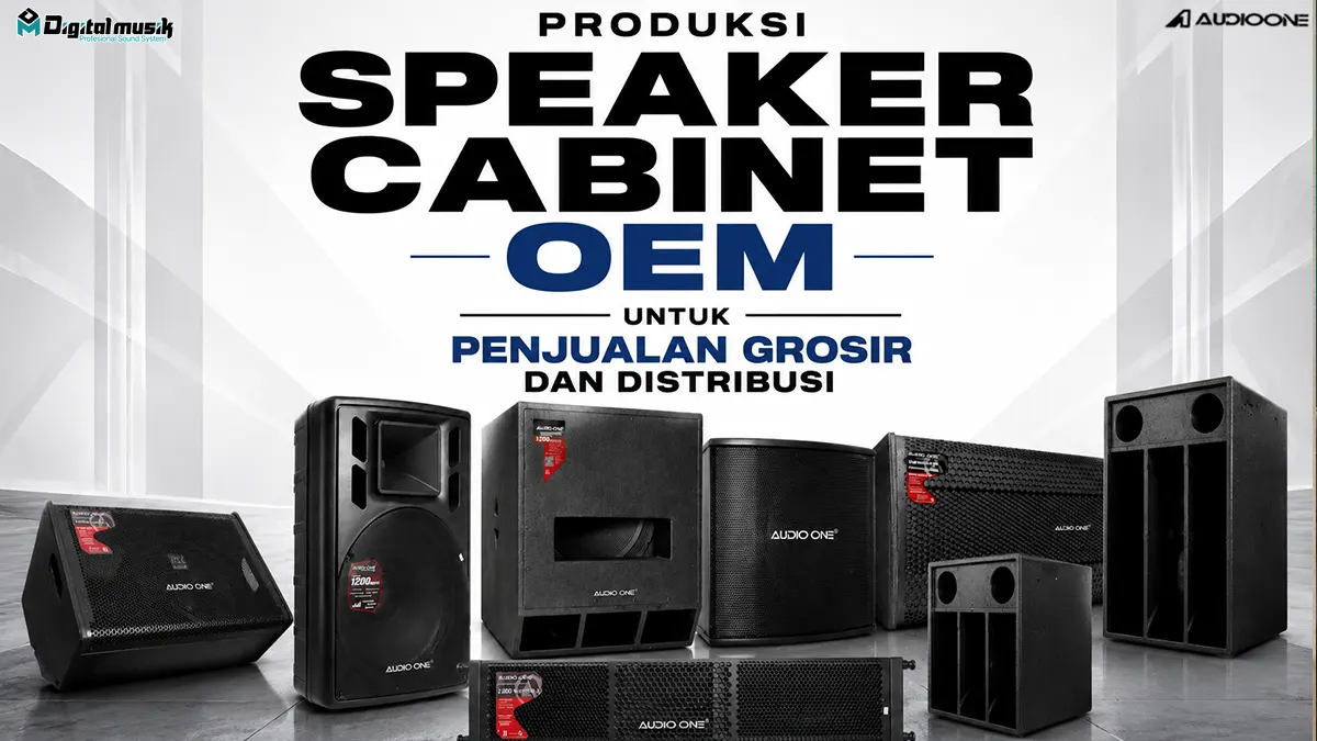 Proses fabrikasi speaker cabinet di workshop Digital Musik Indonesia