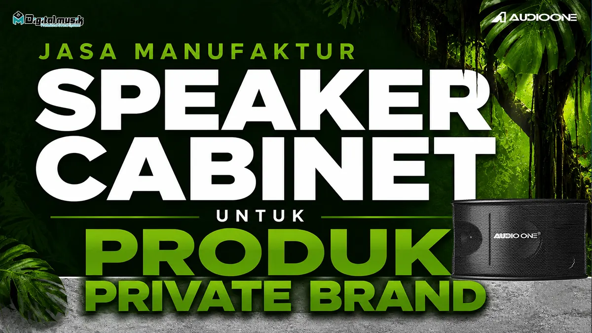 Proses produksi speaker cabinet di workshop Digital Musik Indonesia