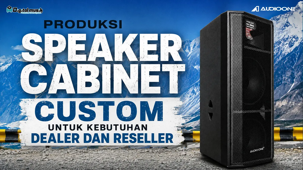 Proses manufaktur speaker cabinet custom di workshop Digital Musik