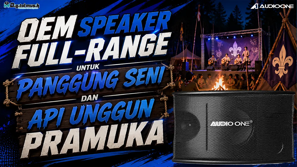 Proses fabrikasi custom speaker cabinet di workshop Digital Musik