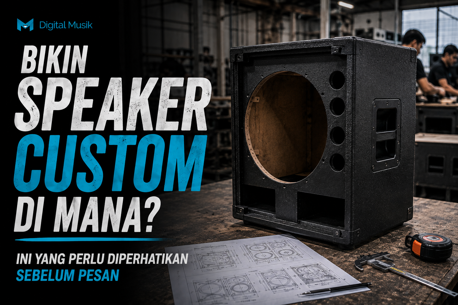 Proses manufaktur speaker custom di workshop profesional