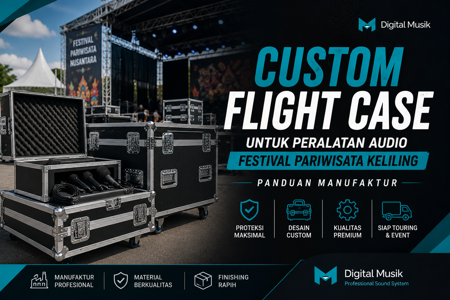 Custom Flight Case for Audio Equipment for Touring Tourism Festival: Manufacturing Guide