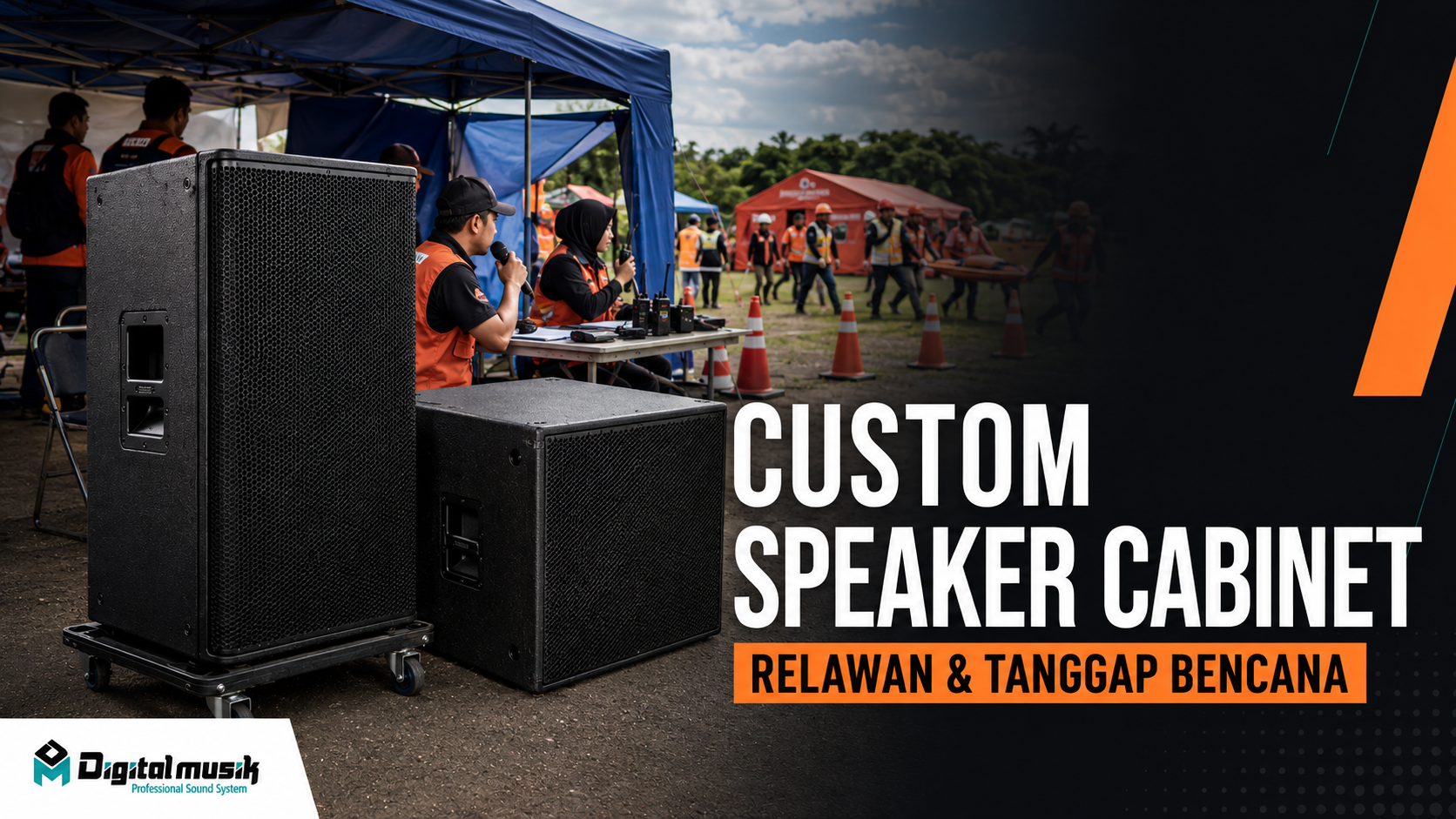 Proses fabrikasi custom speaker cabinet di workshop Digital Musik Indonesia