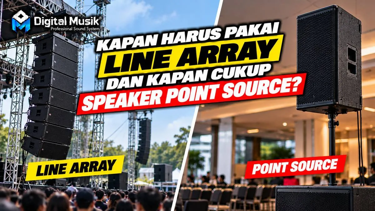 Ilustrasi diagram pengaturan delay pada subwoofer dalam sistem audio.