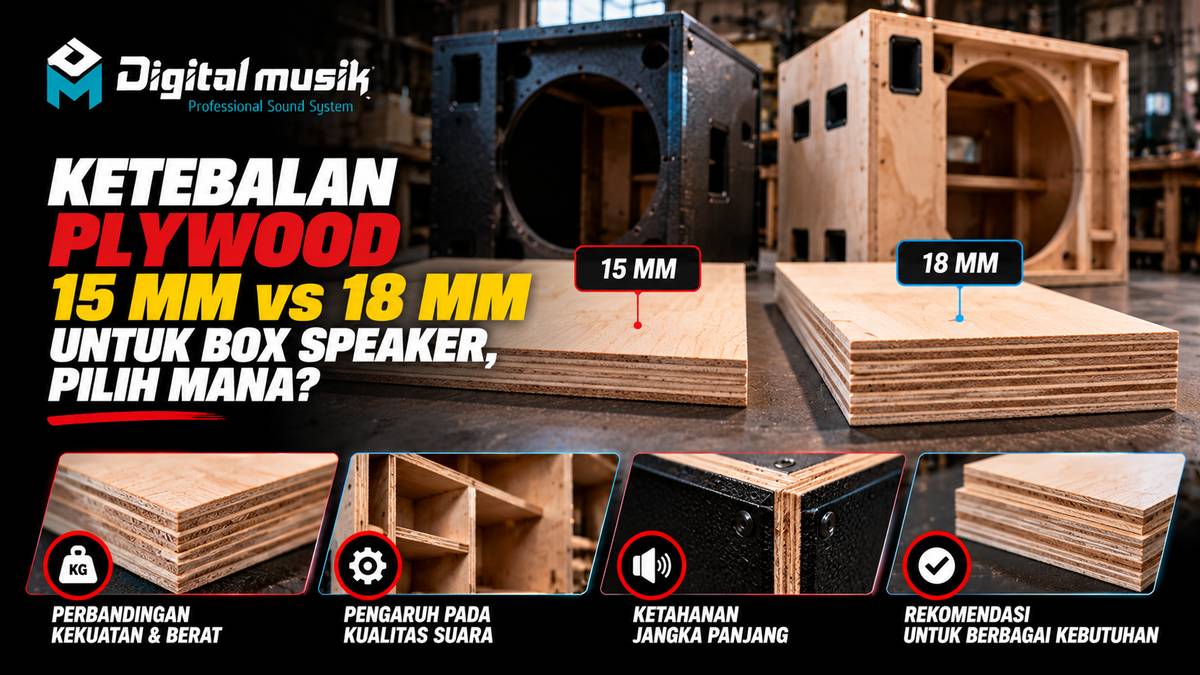 Perbandingan ketebalan plywood 15mm dan 18mm untuk box speaker
