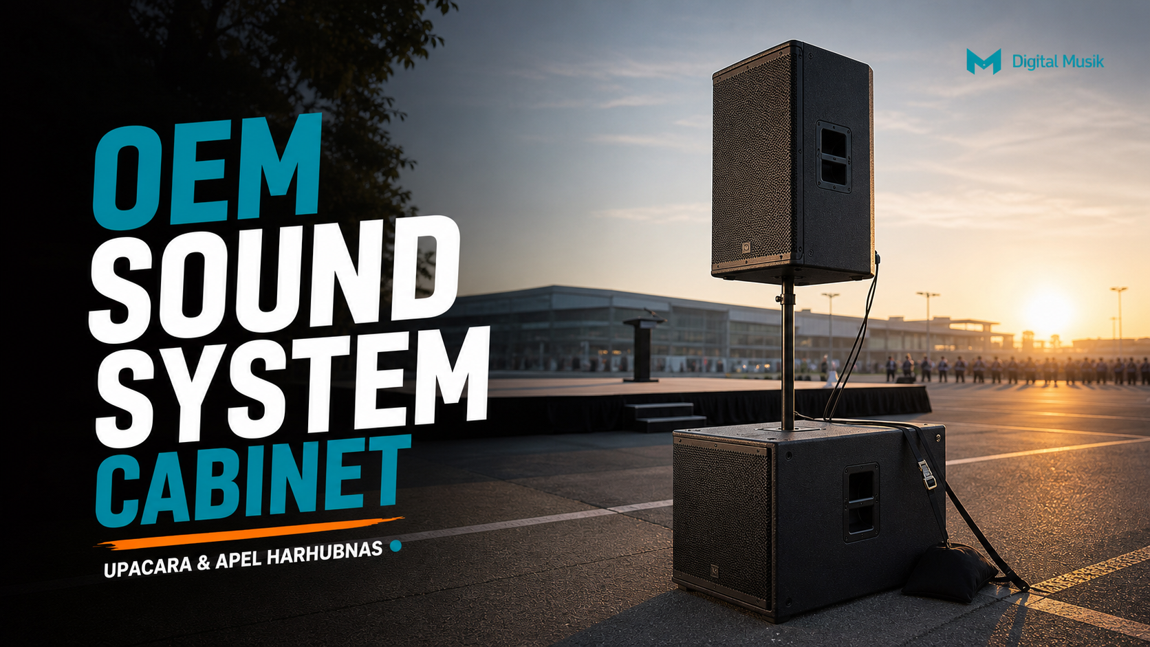 Proses produksi OEM sound system cabinet untuk kebutuhan event instansi