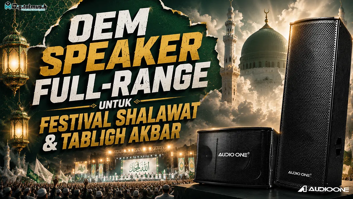Proses produksi speaker cabinet untuk kebutuhan festival shalawat dan tabligh akbar