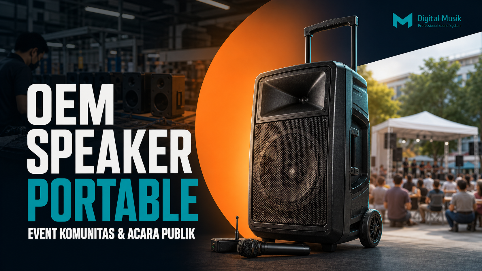 Proses manufaktur cabinet speaker portable untuk kebutuhan event radio dan acara publik