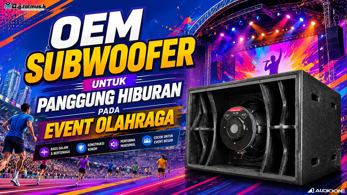 Proses manufaktur cabinet subwoofer untuk kebutuhan panggung event olahraga
