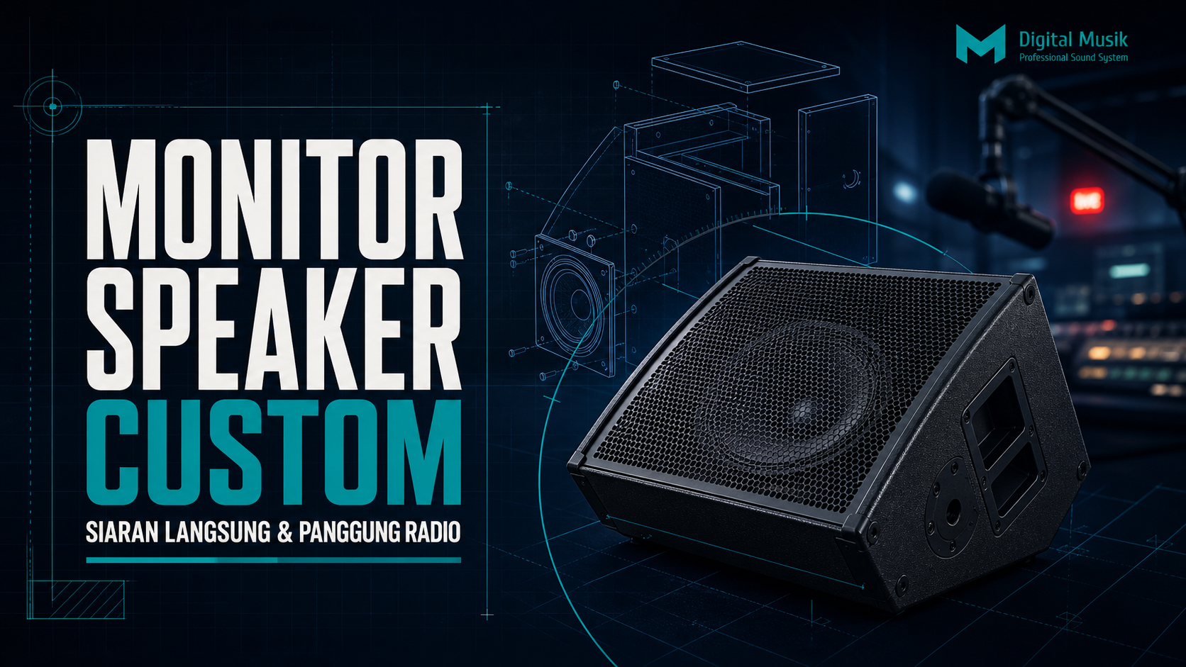 Proses manufaktur monitor speaker custom untuk kebutuhan siaran langsung dan panggung radio