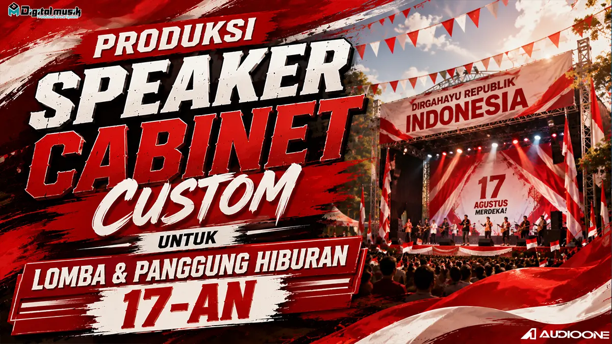 Proses produksi speaker cabinet custom untuk kebutuhan panggung event