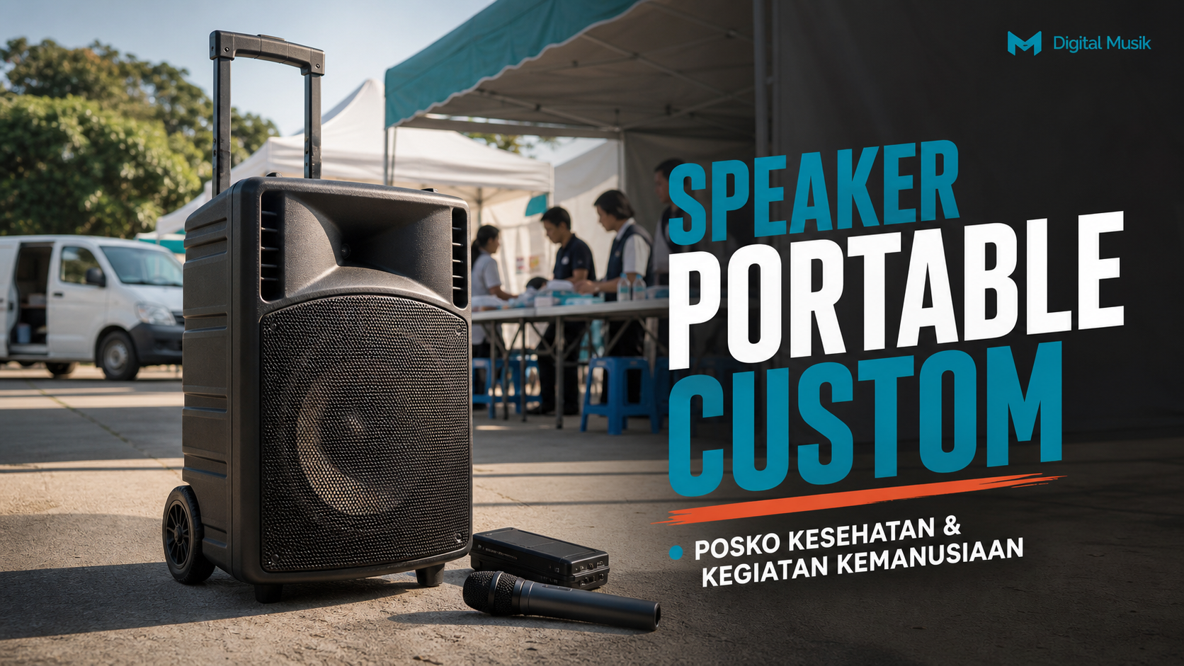Proses manufaktur speaker portable custom untuk kebutuhan posko kesehatan dan kemanusiaan
