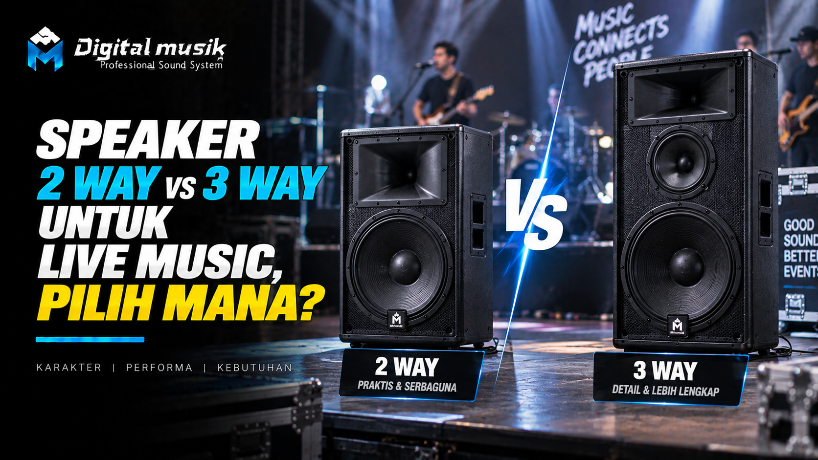 Speaker 2 Way vs 3 Way untuk Live Music, Pilih Mana?