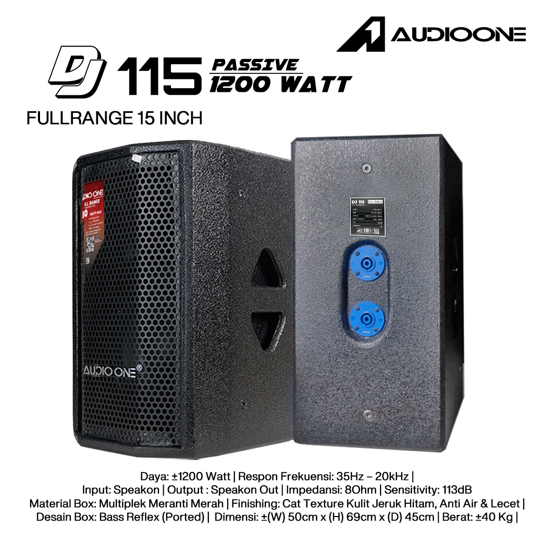 Audio One Speaker 15Inch Pasif 1200W DJ-115P
