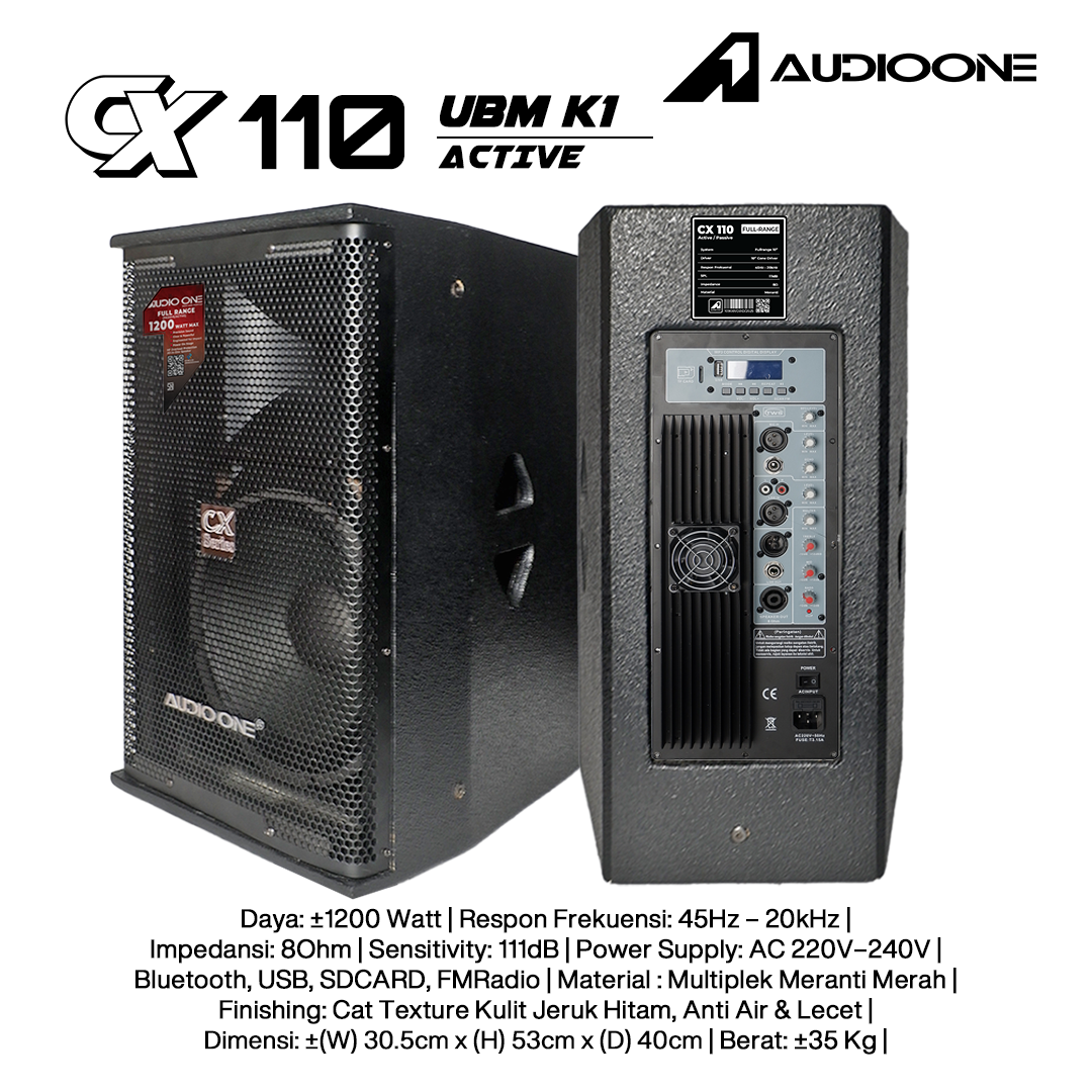 Audio One Speaker CX 10Inch Aktif 1200W UBM-K1 CX 110A