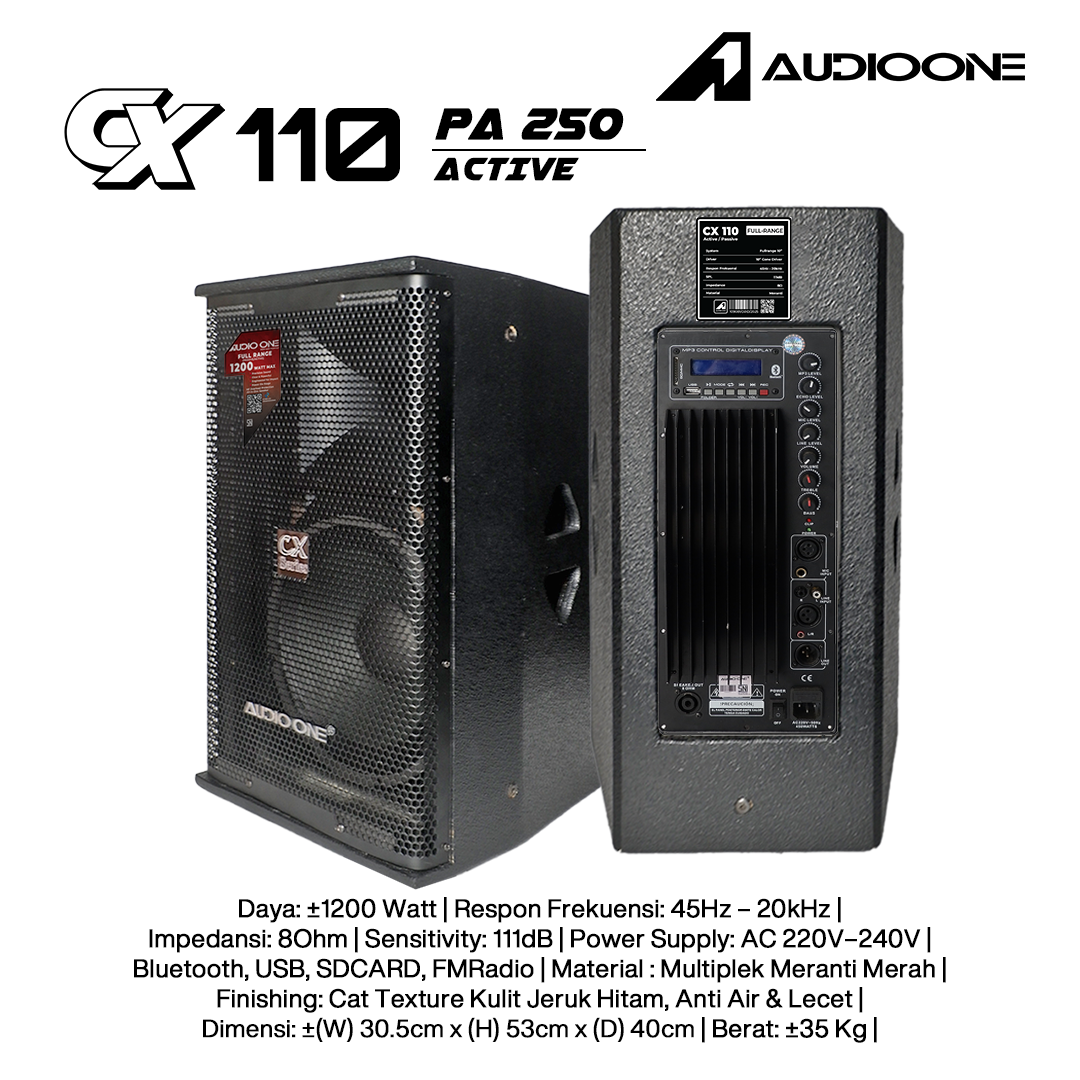 Audio One Speaker CX 10Inch Aktif 1200W PA-250 CX 110A