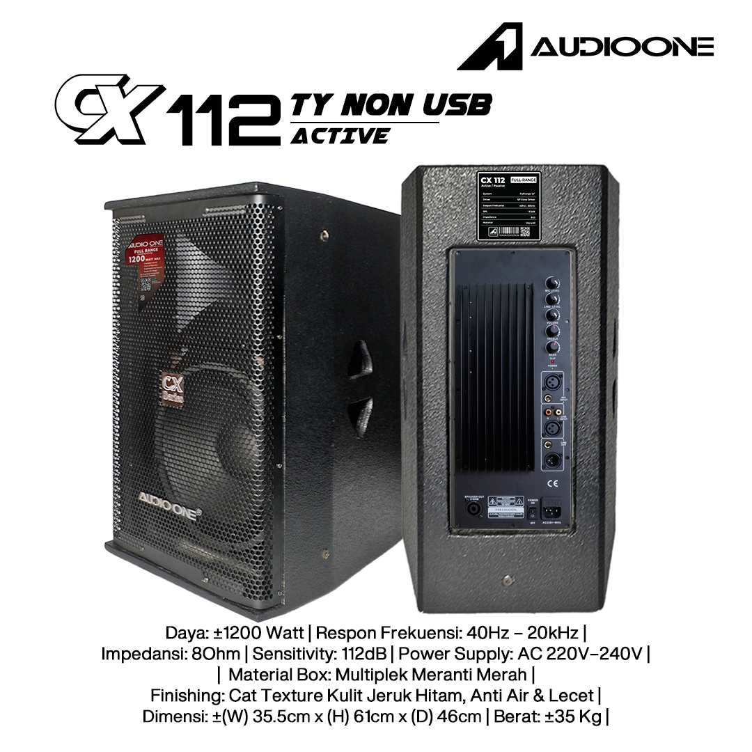 Audio One Speaker CX 12Inch Aktif 1200W TY-NON CX 112A