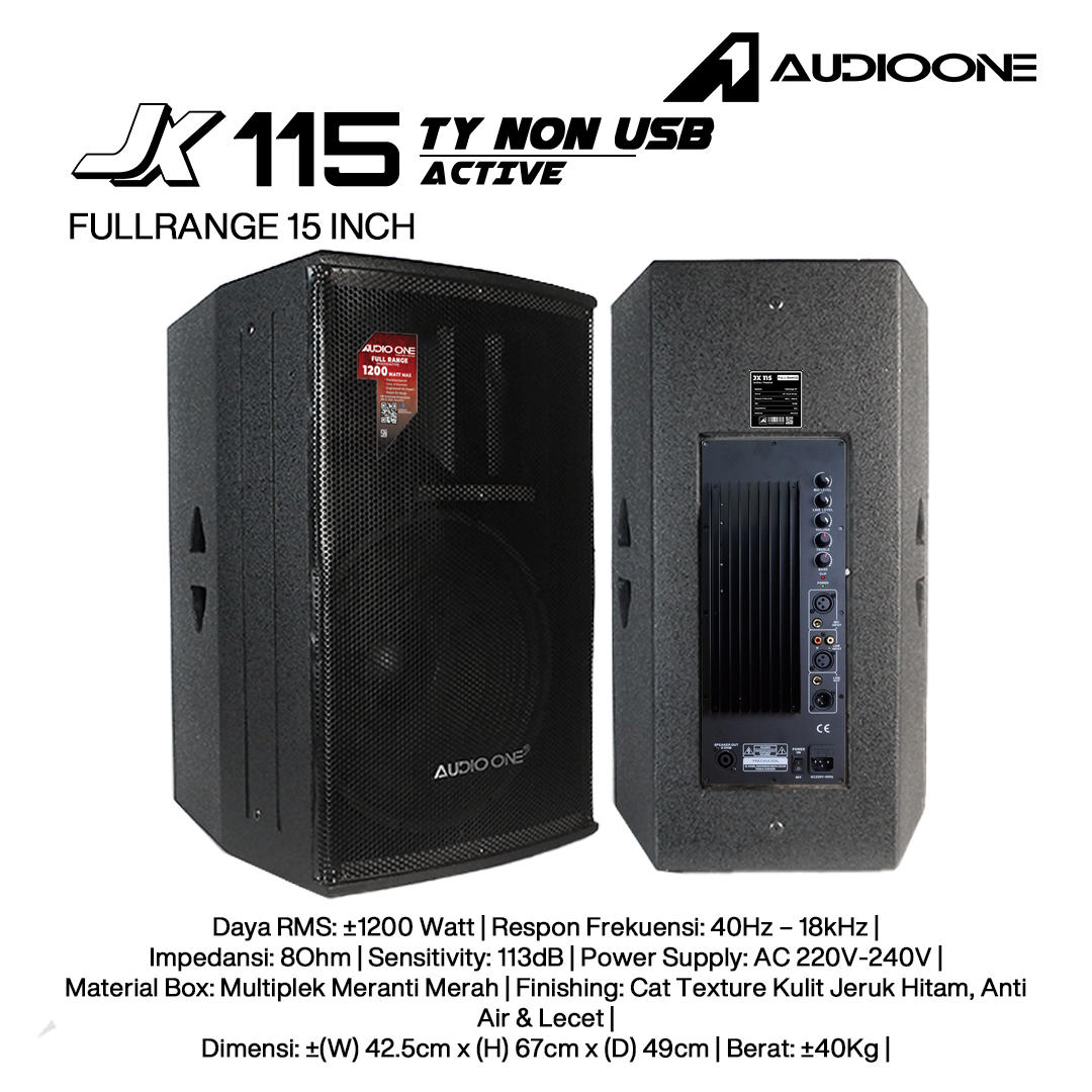 Audio One Speaker JX 15Inch Aktif 1200W TY-NON JX 115A