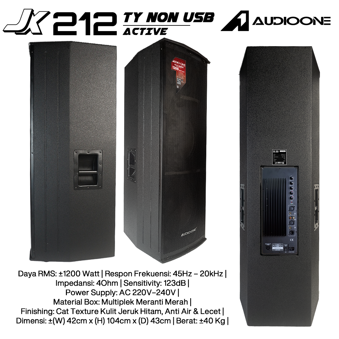 Audio One Speaker Double JX 2x12" Aktif 1200W TY-NON JX 212A