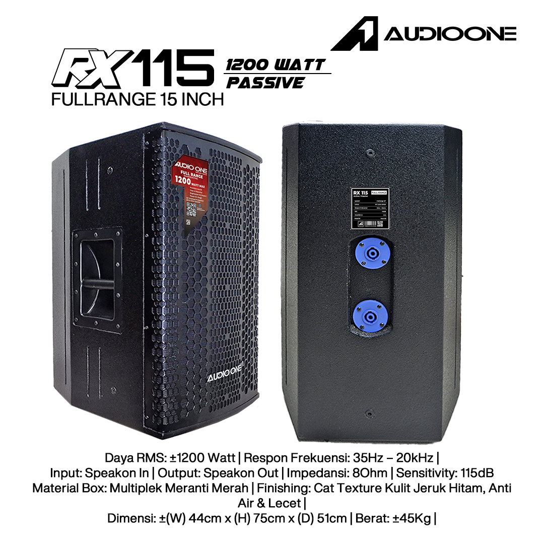 Audio One Speaker RX 15Inch Pasif 1200W RX 115P