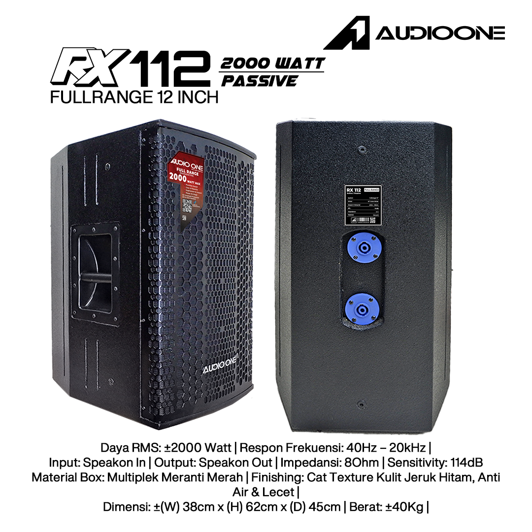 Audio One Speaker RX 12Inch Pasif 2000W RX 112P